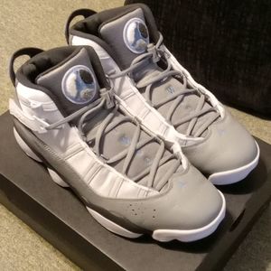 Jordan 6 rings white blue gray size 13